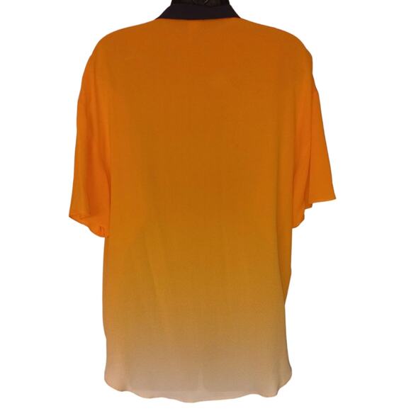 Josh Goot ombre Button Up Top Orange Womens 6 Oversized - Picture 3 of 5